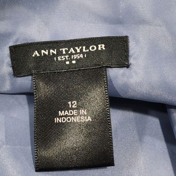 Ann Taylor Dress Women's Size 12 Sleeveless Sheath Blue Animal Print - Picture 6 of 7